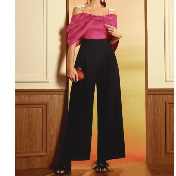 Contemporary Cold Shoulder Ruched Sleeve Satin Top - Picture 3 of 9